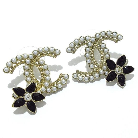 Auth Chanel Coco Gold White Black #111116C83B - Picture 7 of 8